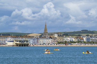 Beach and seaside in Weymouth, Esplanade, Weymouth, Dorset, England, United Kingdom