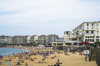 Beach and seaside in Saint-Jean-de-Luz, Nouvelle-Aquitaine, Pyrenees-Atlantiques, France