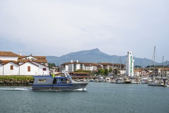 Marina in Saint-Jean-de-Luz, Nouvelle-Aquitaine, Pyrenees-Atlantiques, France