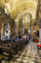 Interior view, Church of St. Jacques-le-Majeur, Old Town, Nice, Alpes Maritimes, Provence Alpes