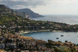 Panorama, View from Mont Boron, Saint-Jean-Cap-Ferrat, Cap Ferrat, Alpes Maritimes, Provence Alpes