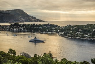 Panorama, Sunrise, View from Mont Boron, Saint-Jean-Cap-Ferrat, Cap Ferrat, Alpes Maritimes,