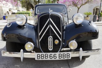 Vintage car, Muro, Majorca, Balearic Islands, Spain