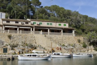 Boats in the fishing harbour of Cala Figuera, Majorca, Balearic Islands, Spain