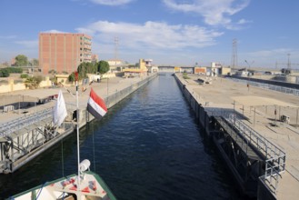 Esna ship lock, Esna barrage, Esna, Egypt