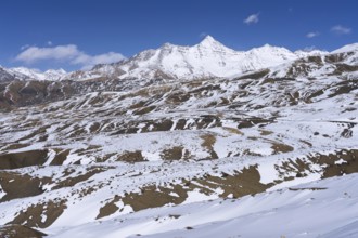 View of the Himalaya Mountains, Himalaya, Spitital, Kaza, Himachal Pradesh, India