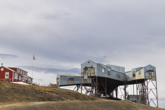 Historic coal cableway, transport cableway, coal distribution cableway, Taubanestralen,