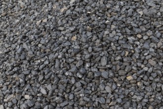 Hard coal, coal at the harbour of Longyearbyen, Spitsbergen, Svalbard