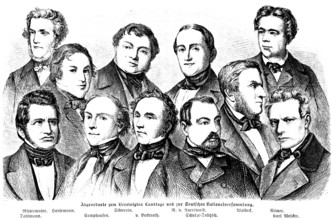 Members of the United State Parliament and the Prussian National Assembly, front row from left: