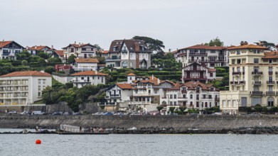 Beach and seaside in Saint-Jean-de-Luz, Nouvelle-Aquitaine, Pyrenees-Atlantiques, France