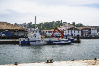 Marina in Saint-Jean-de-Luz, Nouvelle-Aquitaine, Pyrenees-Atlantiques, France