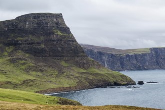 Cliffs over Neist Point Lighthouse, Isle of Skye, Scotland, UK