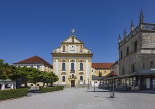 St Magdalene's Church on Kapellplatz, place of pilgrimage, Altötting, Upper Bavaria, Bavaria,