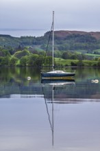 Boats on Windermere Lake, Ambleside, Lake District, Cumbria, England, United Kingdom