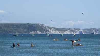 Beach and seaside in Weymouth, Esplanade, Weymouth, Dorset, England, United Kingdom