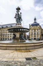 Fontaine des Trois Graces, Place de la Bourse, Bordeaux, Gironde, Nouvelle-Aquitaine, France