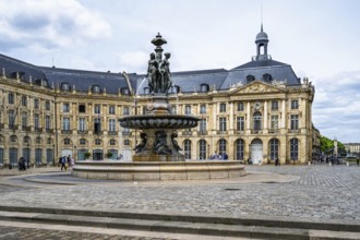 Fontaine des Trois Graces, Place de la Bourse, Bordeaux, Gironde, Nouvelle-Aquitaine, France