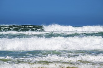 Waves on Contis beach, Saint Julien en Born, Saint-Julien-en-Born, Landes, France