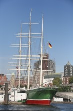 Sailing ship Rickmer Rickmers, harbour, Hamburg, Germany