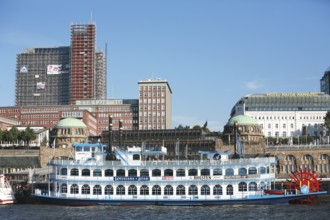 Paddle steamer Louisiana Star, harbour city, Hamburg, Germany