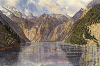 KÃ¶nigssee, mountain lake in the municipality of SchÃ¶nau am KÃ¶nigssee in the Berchtesgadener Land