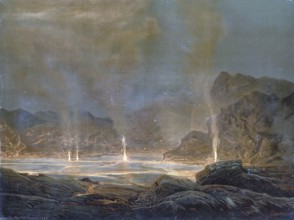 Lava lake, HalemaÊ»umaÊ»u is a shaft crater in the bottom of the caldera of the KÄ«lauea volcano in