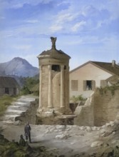 Lysicrates monument in Athens, not far from the eastern slope of the Acropolis in the Plaka