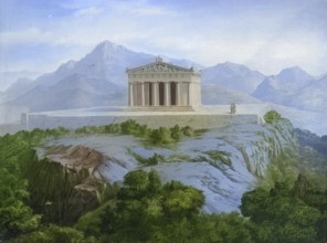 The sanctuary of Aphaia located on a hilltop is located on the Greek island of Aegina, between the
