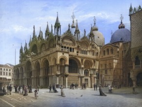 St. Mark's Basilica, Basilica di San Marco, a Roman Catholic church on St. Mark's Square in Venice,
