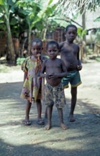Curious kids, Zanzibar, Tanzania, Africa, June 2000, vintage, retro, old, historic