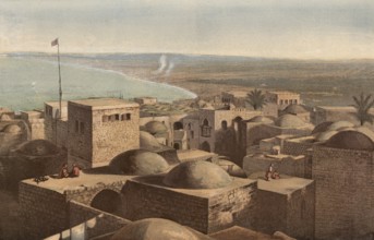 Jaffa, today Tel Aviv is an Israeli city on the Mediterranean coast, Israel, authentic reproduction