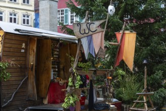 Latrine (WC), medieval market, city of Esslingen, district of Esslingen, Baden-WÃ¼rttemberg,
