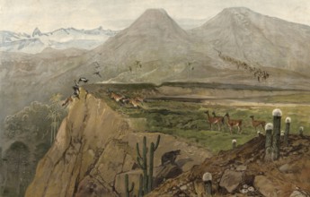 Landscape in the Cordilleras, Cordillera, American Cordillera from North to South America,