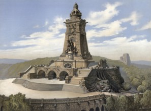 KyffhÃ¤user Memorial, Kaiser Wilhelm Memorial on the KyffhÃ¤user in Steinthaleben, KyffhÃ¤userland,