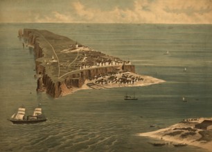 Heligoland in the North Sea, Schleswig-Holstein, Germany, authentic reproduction of a school mural,