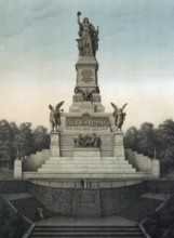 Niederwald monument from 1871, on the edge of the Niederwald Landscape Park above the city of