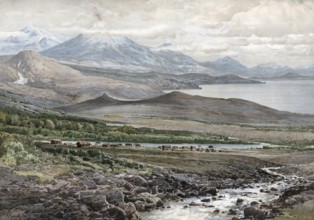 Active volcanoes in Kamchatka, peninsula in northeast Asia, Kamchatka region in the Far East