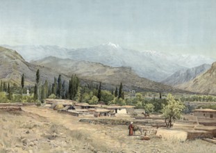 Turkestan, Turkistan, historical name Yasi, city in Kazakhstan, authentic reproduction of a school