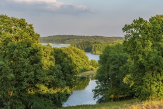 View from Hauptmannsberg to Zansen and Carwitzer See, Feldberg, Feldberger Seenlandschaft,