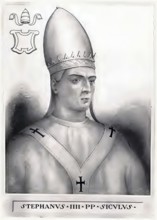 Stephen IV (V) (died 24 January 817 in Rome) succeeded Leo III as Pope from 22 June 816 to 24