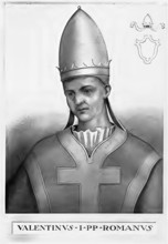 Valentin (died 16 September 827) was briefly pope in 827, Historical, authentic, digitally restored