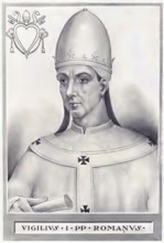 Vigilius (born around 500, died 7 June 555) was Roman bishop (pope) from 537 until his death,