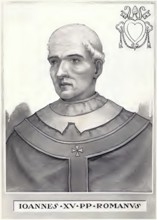 John XV (died March 996) was pope from 985 to 996, Historical, authentic, digitally restored