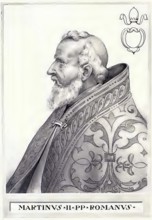 Marinus I (sometimes erroneously also called Martin II, born in Gallese, died 15 May 884 in Rome)