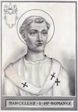 Marcellus I (b. 255, d. 16 January 309) (1) was probably for six months, from 308 to 309, the 30th