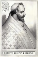 St. Eugene I (date of birth unknown, died 2 June 657) was elected pope on 10 August 654 as