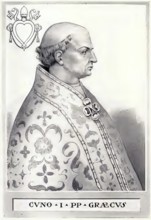 Konon (died 21 September 687 in Rome) was Pope from 686 to 687, Historical, authentic, digitally