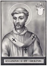 Hyginus (transmitted in the manuscripts in the forms Hyginus, Yginus, Egenus, Viginus, died 142 or