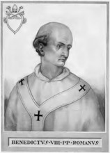 Benedict VIII (in front of his election as pope Theophylact II of Tusculum, born around 980 in Rome