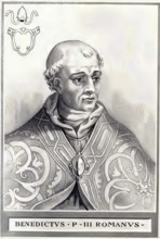 Benedict III (died 17 April 858 in Rome) was pope from 855 to 858, Historical, authentic, digitally